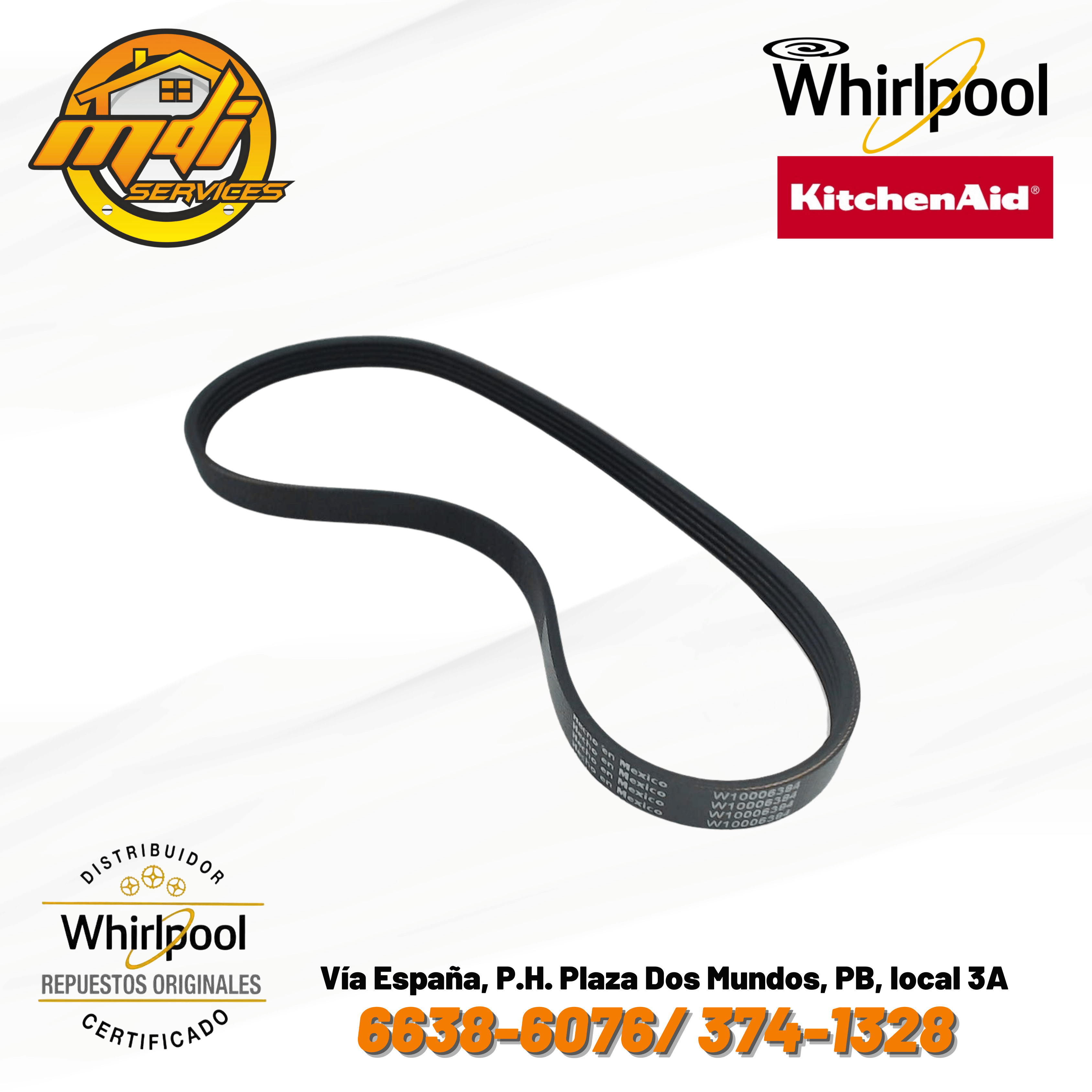 CORREA SECADORA WHIRLPOOL ORIGINAL W10006384